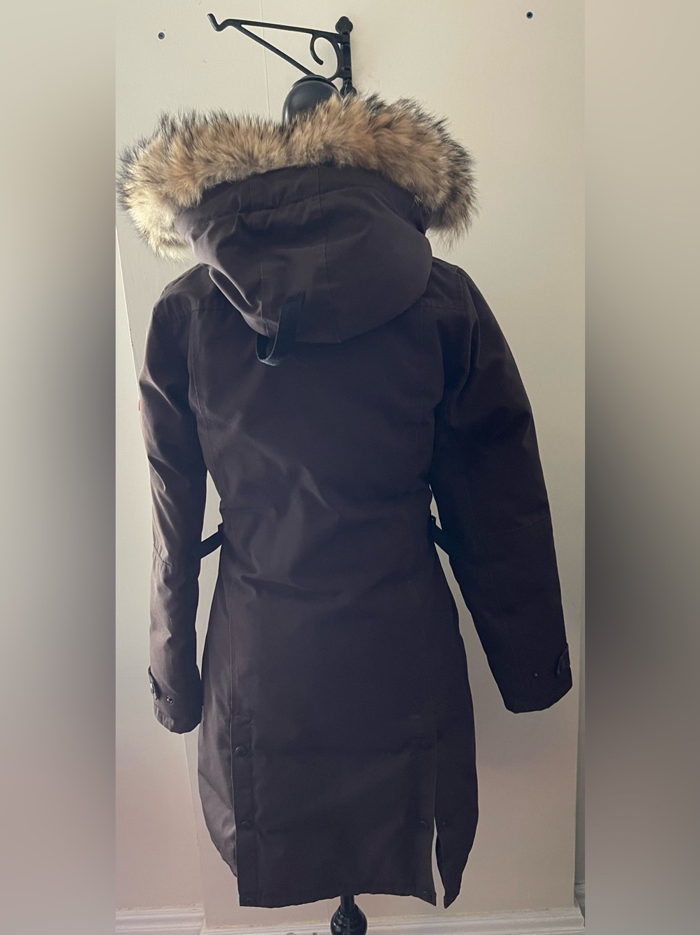 Canada Goose Kensington Brown Parka Fur-Trim Hood Size Small - Picture 4 of 15